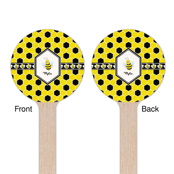 Honeycomb Wooden 7.5" Stir Stick - Round - Double Sided - Front & Back
