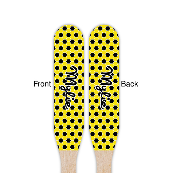 Honeycomb Wooden Food Pick - Paddle - Double Sided - Front & Back