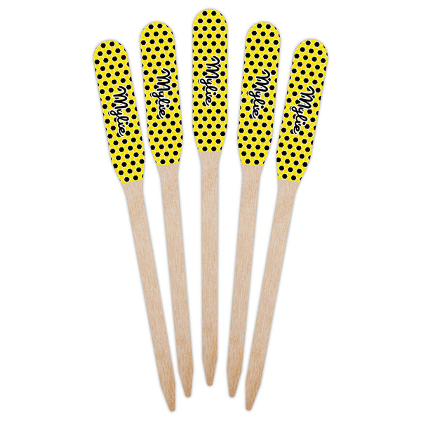 Honeycomb Wooden Food Pick - Paddle - Fan View