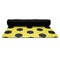 Honeycomb Yoga Mat Rolled up Black Rubber Backing