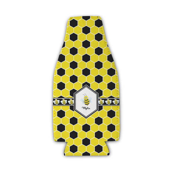 Honeycomb Zipper Bottle Cooler - Set of 4 - FRONT