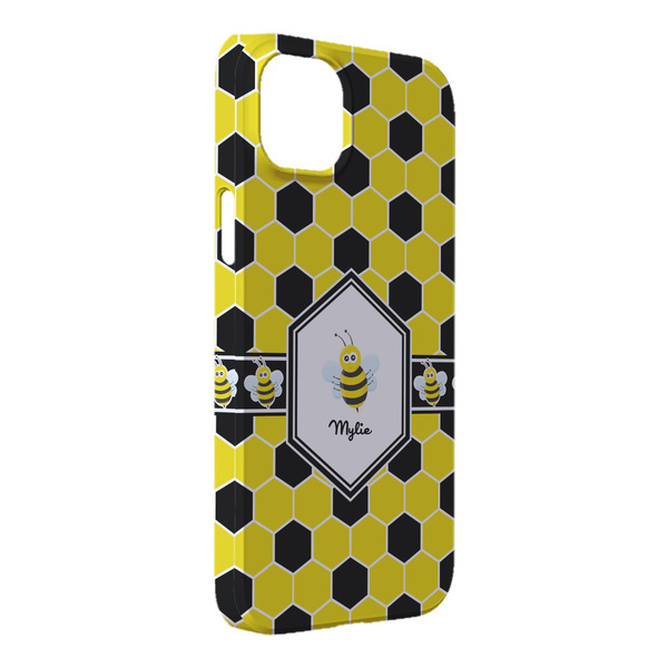 Custom Honeycomb iPhone Case - Plastic - iPhone 14 Plus (Personalized)