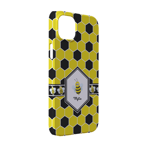 Custom Honeycomb iPhone Case - Plastic - iPhone 14 Pro (Personalized)