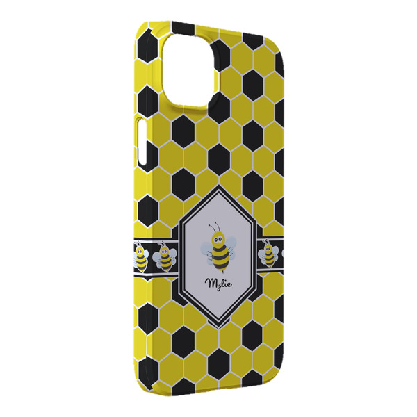 Custom Honeycomb iPhone Case - Plastic - iPhone 14 Pro Max (Personalized)