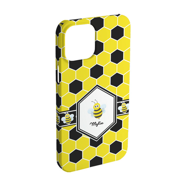 Custom Honeycomb iPhone Case - Plastic - iPhone 15 (Personalized)