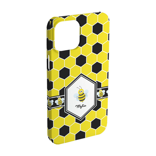 Custom Honeycomb iPhone Case - Plastic - iPhone 15 Pro (Personalized)