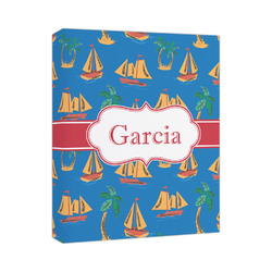 Boats & Palm Trees Canvas Print (Personalized)