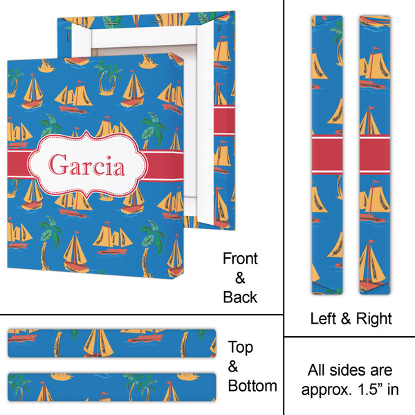 Boats & Palm Trees 11x14 - Canvas Print - Approval