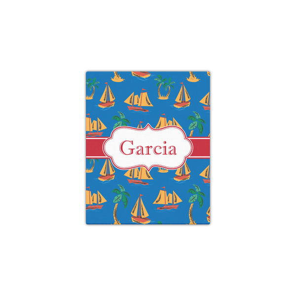 Boats & Palm Trees 11x14 - Canvas Print - Front View