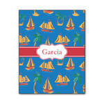 Boats & Palm Trees Wood Print - 11x14 (Personalized)