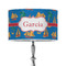 Boats & Palm Trees 12" Drum Lampshade - ON STAND (Poly Film)