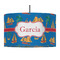 Boats & Palm Trees 12" Drum Lampshade - PENDANT (Fabric)