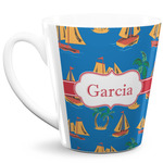 Boats & Palm Trees 12 Oz Latte Mug (Personalized)
