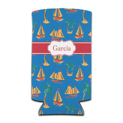 Boats & Palm Trees Can Cooler (tall 12 oz) (Personalized)