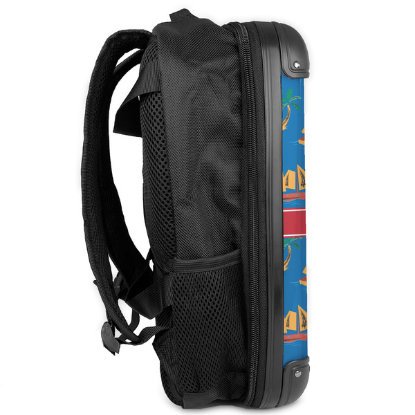 Boats & Palm Trees 13" Hard Shell Backpacks - Side View