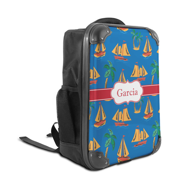 Boats & Palm Trees 15" Backpack - ANGLE VIEW