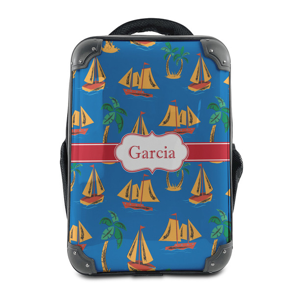 Custom Boats & Palm Trees 15" Hard Shell Backpack (Personalized)