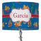 Boats & Palm Trees 16" Drum Lampshade - ON STAND (Fabric)