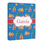 Boats & Palm Trees Canvas Print - 16x20 (Personalized)