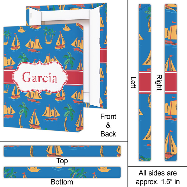 Boats & Palm Trees 16x20 - Canvas Print - Approval