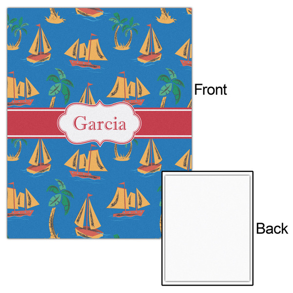Boats & Palm Trees 16x20 - Matte Poster - Front & Back