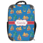 Boats & Palm Trees Hard Shell Backpack (Personalized)