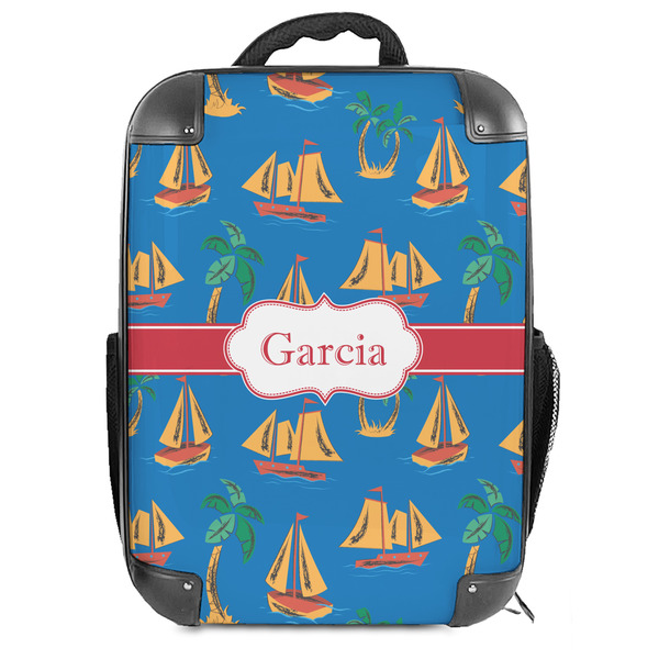 Custom Boats & Palm Trees Hard Shell Backpack (Personalized)