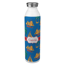 Boats & Palm Trees 20oz Stainless Steel Water Bottle - Full Print (Personalized)