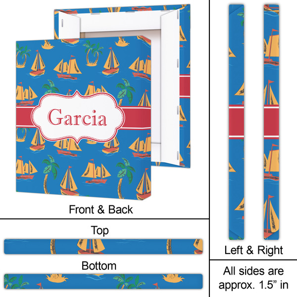 Boats & Palm Trees 20x24 - Canvas Print - Approval