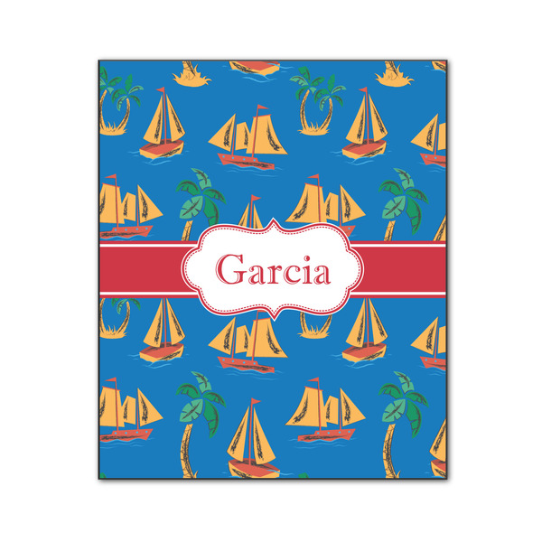 Boats & Palm Trees 20x24 Wood Print - Front View