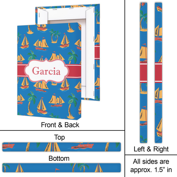 Boats & Palm Trees 20x30 - Canvas Print - Approval