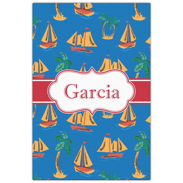 Boats & Palm Trees 20x30 - Canvas Print - Front View