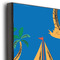 Boats & Palm Trees 20x30 Wood Print - Closeup