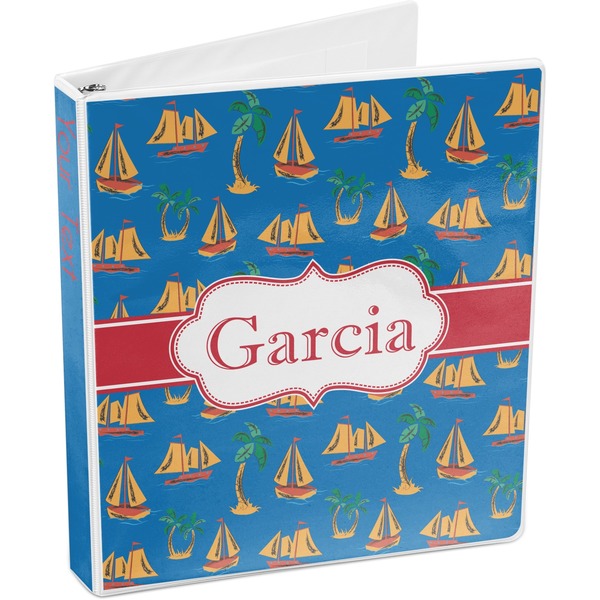 Boats & Palm Trees 3-Ring Binder 3/4 - Main