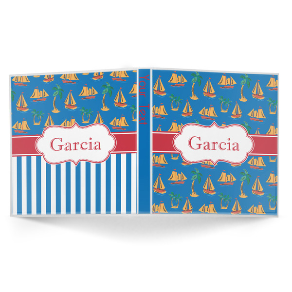 Boats & Palm Trees 3-Ring Binder Approval- 1in