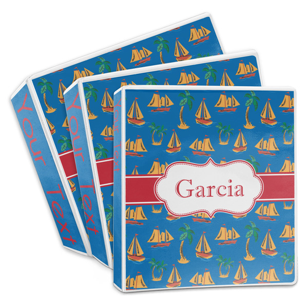 Boats & Palm Trees 3-Ring Binder Group