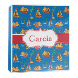 Boats & Palm Trees 3-Ring Binder (Personalized)