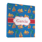 Boats & Palm Trees 3 Ring Binder - Full Wrap - 1" (Personalized)