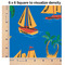 Boats & Palm Trees 6x6 Swatch of Fabric