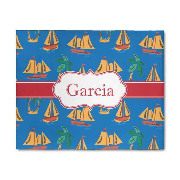 Custom Boats & Palm Trees 8' x 10' Indoor Area Rug (Personalized)