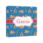 Boats & Palm Trees Canvas Print - 8x8 (Personalized)