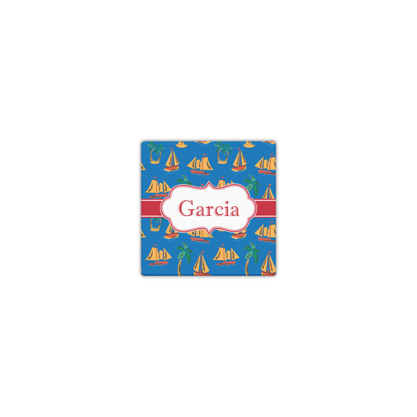 Boats & Palm Trees 8x8 - Canvas Print - Front View