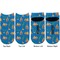 Boats & Palm Trees Adult Ankle Socks - Double Pair - Front and Back - Apvl