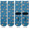 Boats & Palm Trees Adult Crew Socks - Double Pair - Front and Back - Apvl