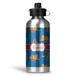 Boats & Palm Trees Water Bottle - Aluminum - 20 oz (Personalized)