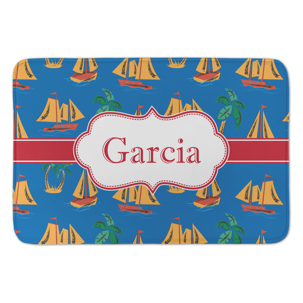 Custom Boats & Palm Trees Anti-Fatigue Kitchen Mat (Personalized)