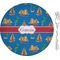 Boats & Palm Trees Glass Appetizer / Dessert Plate 8" (Personalized)