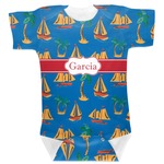 Boats & Palm Trees Baby Bodysuit 3-6 (Personalized)