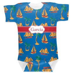 Boats & Palm Trees Baby Bodysuit 0-3 (Personalized)