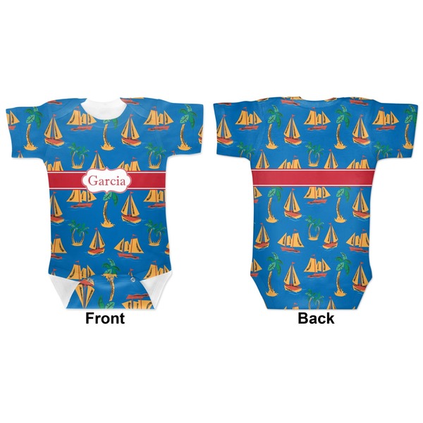 Boats & Palm Trees Baby Bodysuit Approval